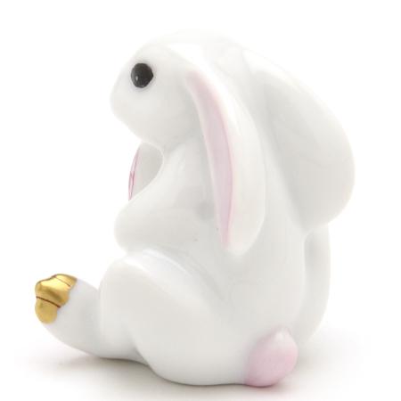ヘレンド 陶器製 ウサギ 置物 ピンク ヘレンド 陶器製 ウサギ 置物