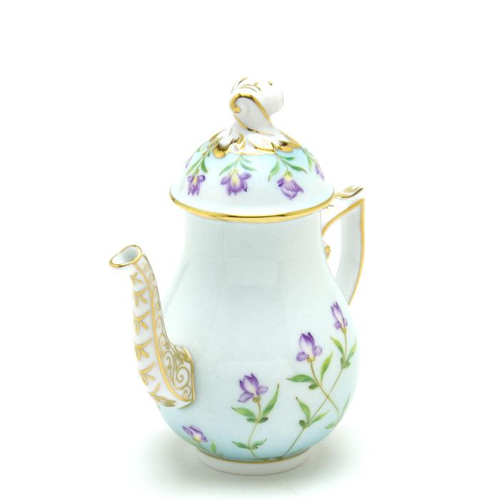 ヘレンド(Herend) コーヒーポット(ミニ)(200cc) ターコイスブルー地のアイリス(20617/IRIS-TQ) ハンドメイド コレクターズポット 送料無料 ギフト包装無料 新品_7