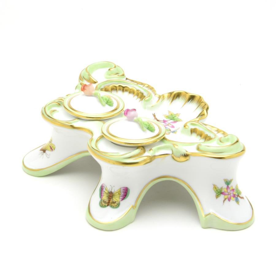 ヘレンド（HEREND） インク壺 ヴィクトリアブーケ 磁器 飾り物