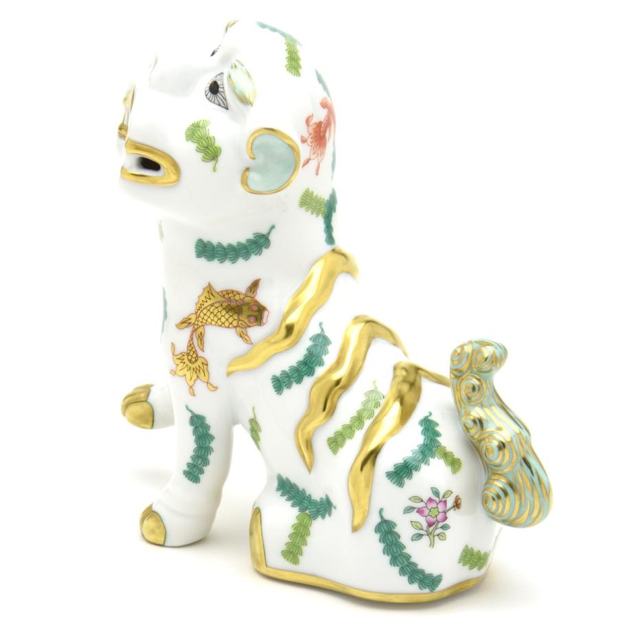 ヘレンド(Herend) 狛犬(高さ:15.5cm)右足上げ ポワッソン(05309/PO) ハンドメイド 手描き 磁器製 Fo-dog 置物 魚藻文様 飾り物 送料無料 ギフト包装無料【新品】_3