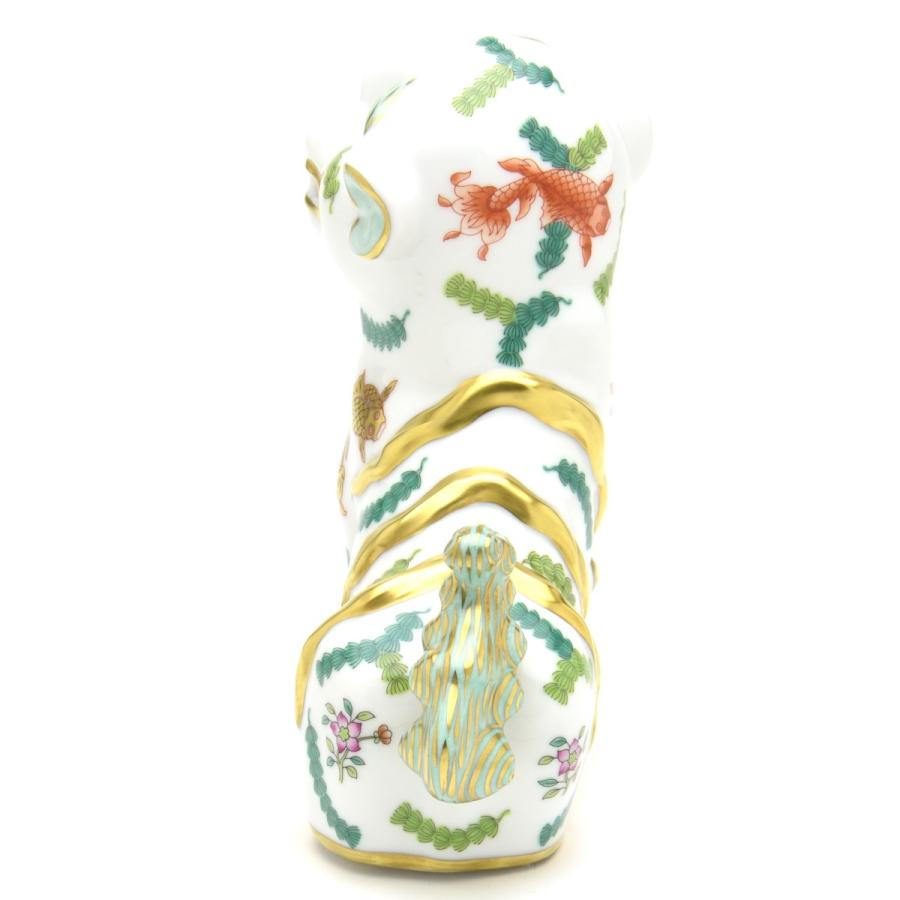 ヘレンド(Herend) 狛犬(高さ:15.5cm)右足上げ ポワッソン(05309/PO) ハンドメイド 手描き 磁器製 Fo-dog 置物 魚藻文様 飾り物 送料無料 ギフト包装無料【新品】_4