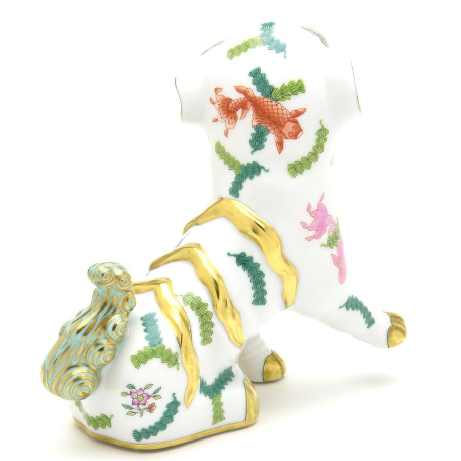 ヘレンド(Herend) 狛犬(高さ:15.5cm)右足上げ ポワッソン(05309/PO) ハンドメイド 手描き 磁器製 Fo-dog 置物 魚藻文様 飾り物 送料無料 ギフト包装無料【新品】_5