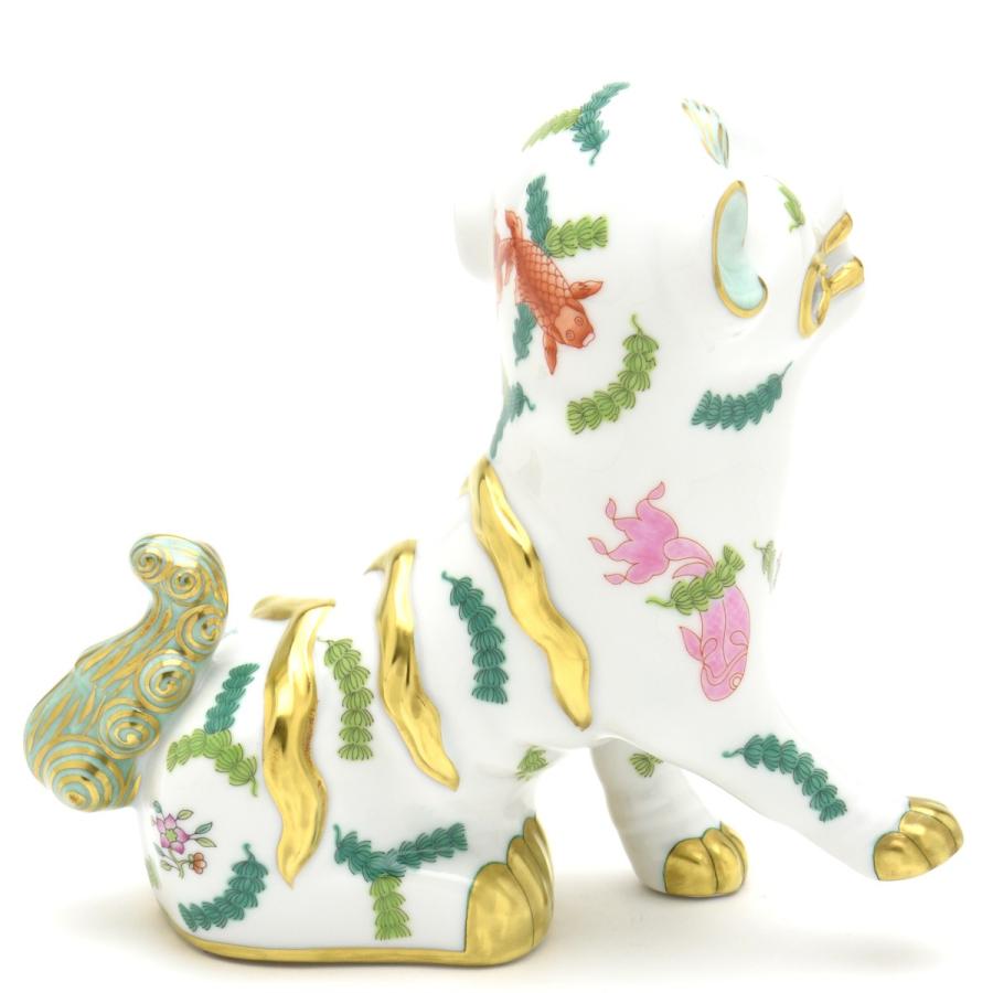 ヘレンド(Herend) 狛犬(高さ:15.5cm)右足上げ ポワッソン(05309/PO) ハンドメイド 手描き 磁器製 Fo-dog 置物 魚藻文様 飾り物 送料無料 ギフト包装無料【新品】_6