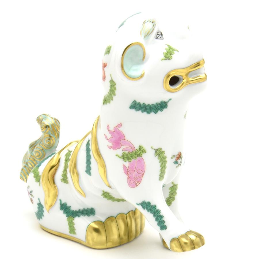 ヘレンド(Herend) 狛犬(高さ:15.5cm)右足上げ ポワッソン(05309/PO) ハンドメイド 手描き 磁器製 Fo-dog 置物 魚藻文様 飾り物 送料無料 ギフト包装無料【新品】_7