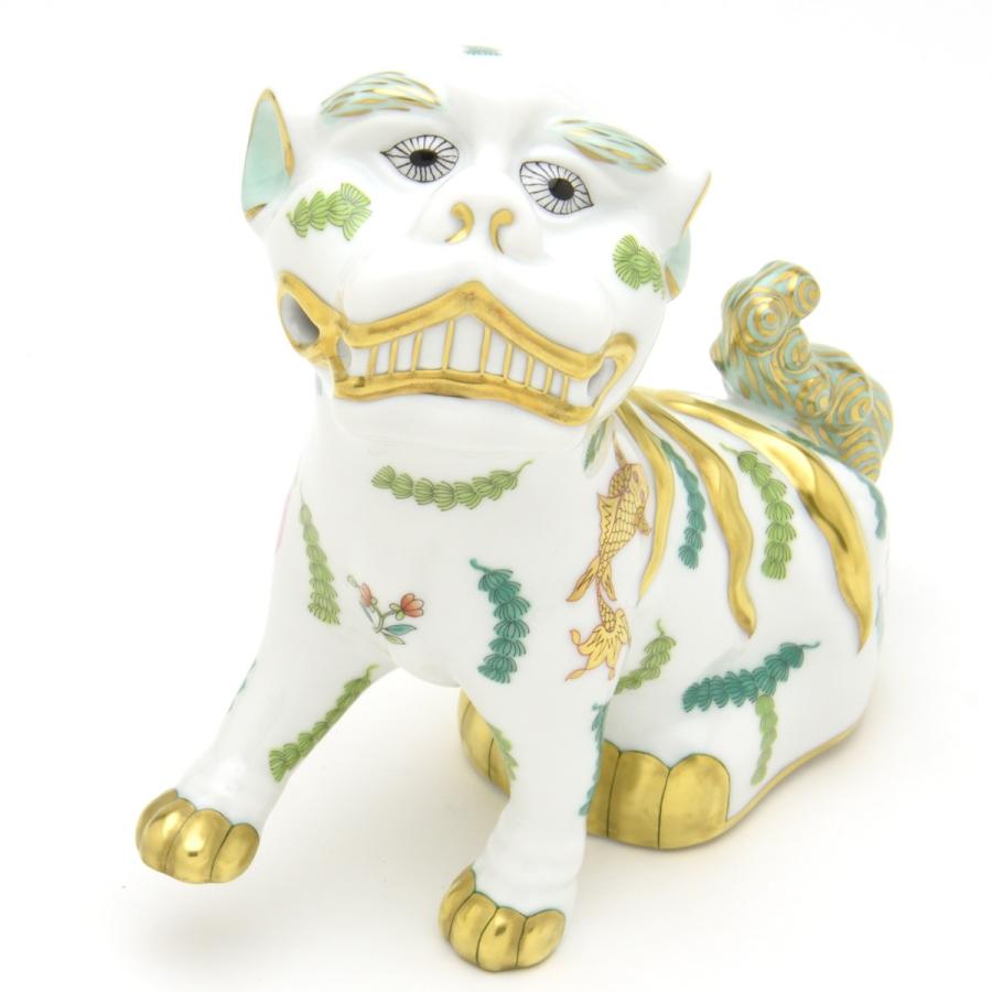 ヘレンド(Herend) 狛犬(高さ:15.5cm)右足上げ ポワッソン(05309/PO) ハンドメイド 手描き 磁器製 Fo-dog 置物 魚藻文様 飾り物 送料無料 ギフト包装無料【新品】_9