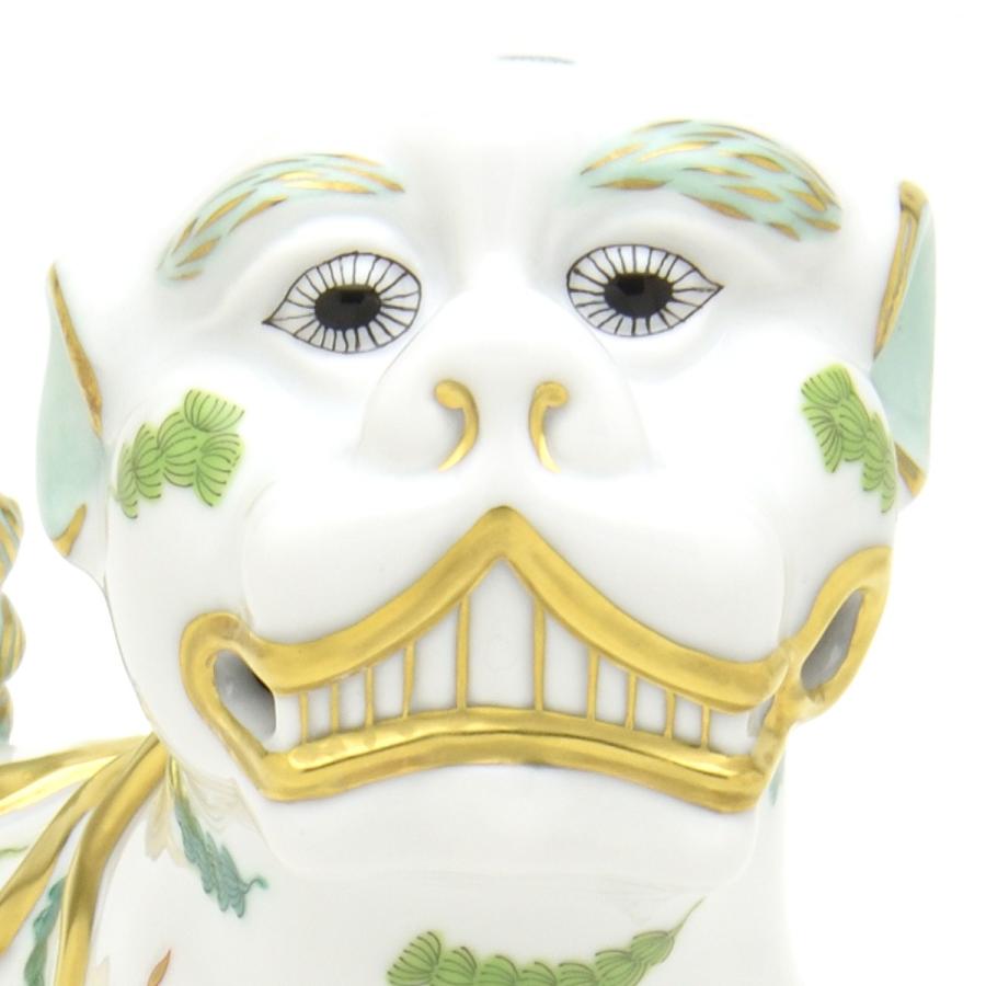ヘレンド(Herend) 狛犬(高さ:15.5cm)左足上げ ポワッソン(15296/PO) ハンドメイド 手描き 磁器製 Fo-dog 置物 魚藻文様 飾り物 送料無料 ギフト包装無料【新品】_1