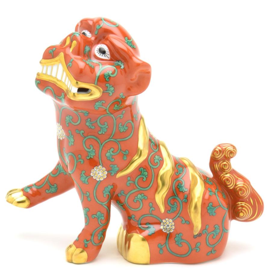 ヘレンド(Herend) 狛犬(高さ:15.5cm)右足上げ 西安の赤(05309/G) ハンドメイド 磁器製 Fo-dog 置物 飾り物 送料無料 ギフト包装無料(純正ボックス使用)【新品】の画像