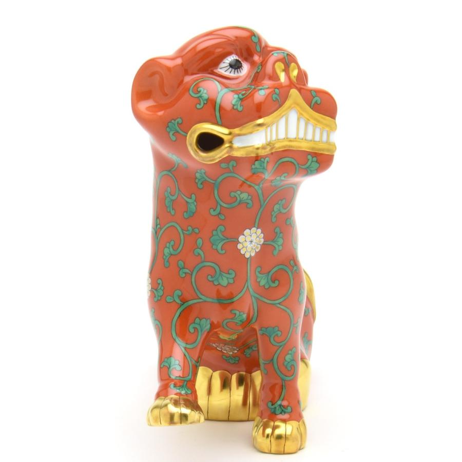 ヘレンド(Herend) 狛犬(高さ:15.5cm)右足上げ 西安の赤(05309/G) ハンドメイド 磁器製 Fo-dog 置物 飾り物 送料無料 ギフト包装無料(純正ボックス使用)【新品】の画像