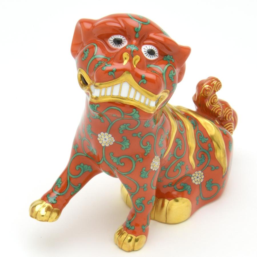 ヘレンド(Herend) 狛犬(高さ:15.5cm)右足上げ 西安の赤(05309/G) ハンドメイド 磁器製 Fo-dog 置物 飾り物 送料無料 ギフト包装無料(純正ボックス使用)【新品】の画像