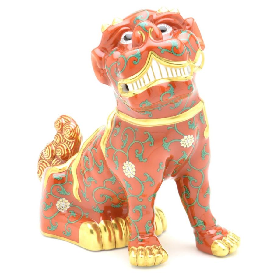 ヘレンド（HEREND） 狛犬(L)(高さ:25cm)右向き 西安の赤(15295/G 