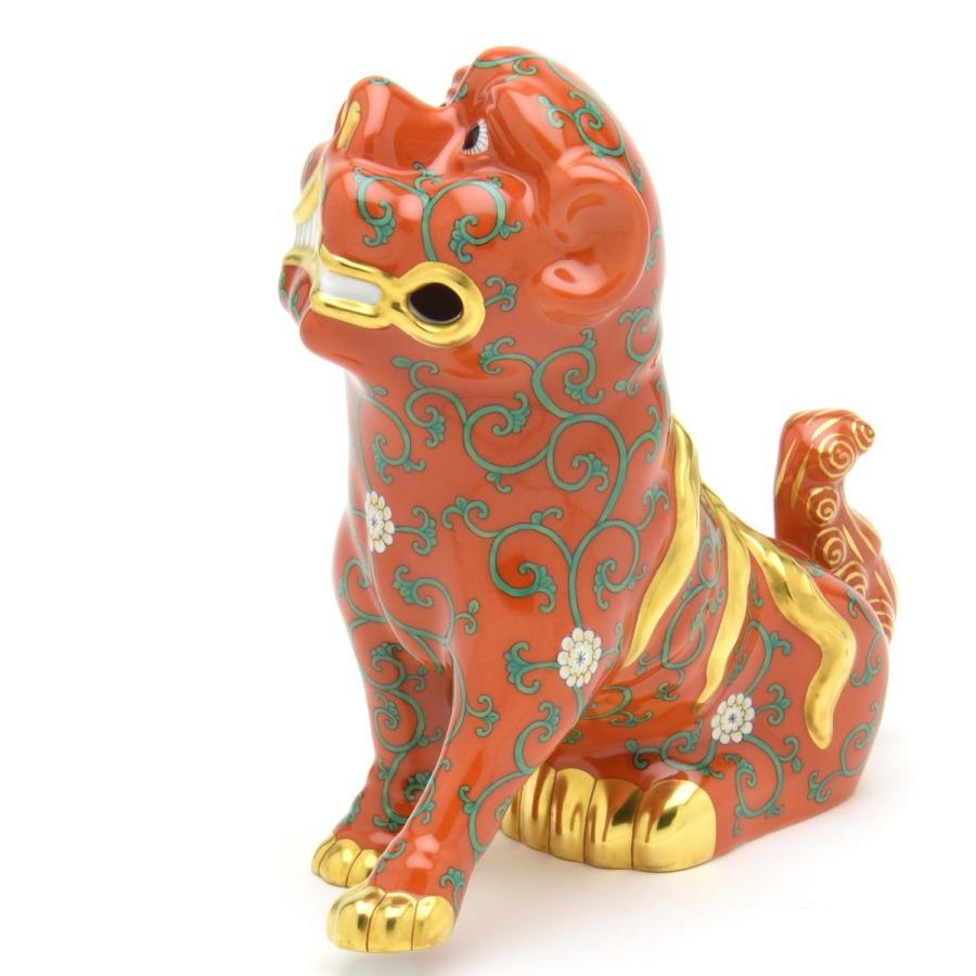 ヘレンド(Herend) 狛犬(高さ:15.5cm)左足上げ 西安の赤(15296/G) ハンドメイド 磁器製 Fo-dog 置物 飾り物 送料無料 ギフト包装無料(純正ボックス使用)【新品】の画像