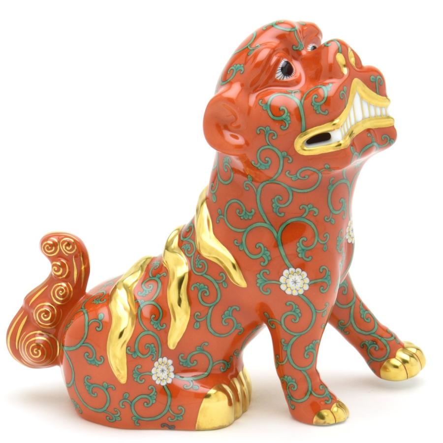 ヘレンド(Herend) 狛犬(高さ:15.5cm)左足上げ 西安の赤(15296/G) ハンドメイド 磁器製 Fo-dog 置物 飾り物 送料無料 ギフト包装無料(純正ボックス使用)【新品】の画像