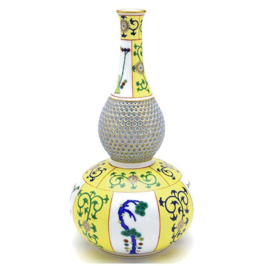 ヘレンド（HEREND） 瓢箪形花瓶(M)(高さ:28.5cm)西安の黄(06713/SJ