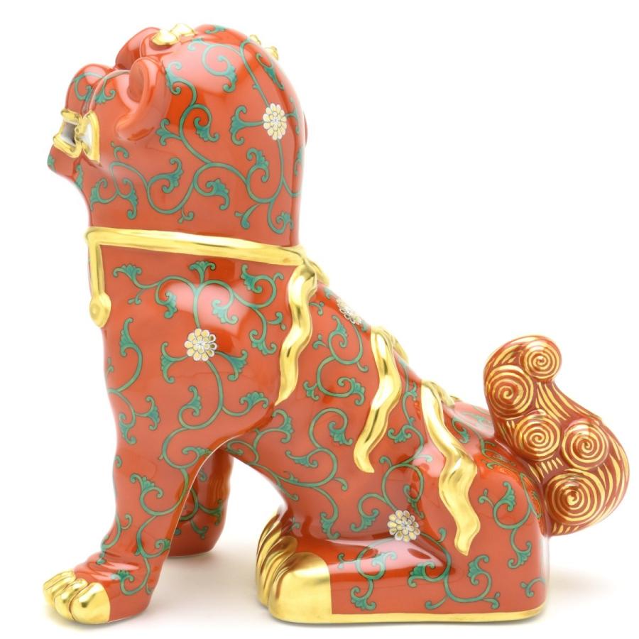 ヘレンド（HEREND） 狛犬(L)ペア 西安の黒・西安の赤 シノワズリ 磁器