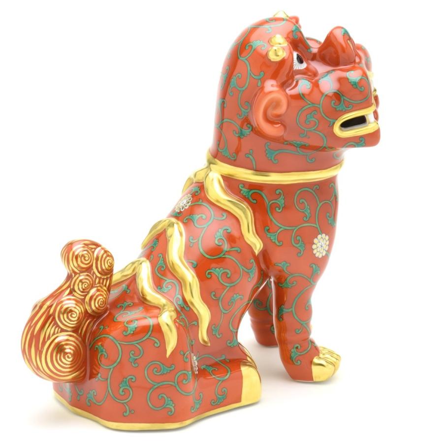 ヘレンド（HEREND） 狛犬(L)ペア 西安の黒・西安の赤 シノワズリ 磁器