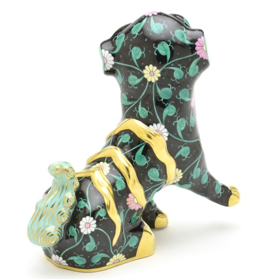 ヘレンド（HEREND） 狛犬(右足上げ) シノワズリ 西安の黒 マスター