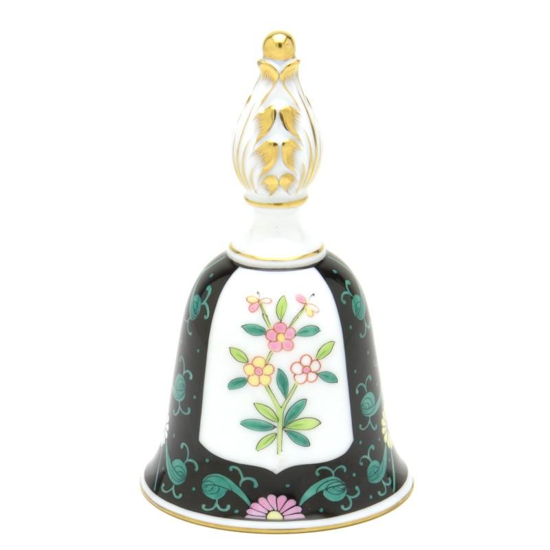 ヘレンド テーブルベル 西安の黒 マスターペインターサイン入り 磁器製