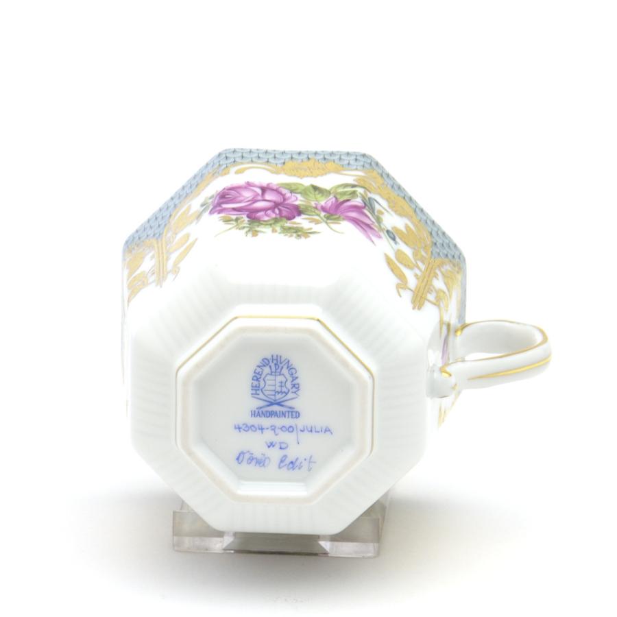 ヘレンド(Herend) ティーカップ(160cc)＆ソーサー ジュリア(04304/JULIA)オクタゴナル マスターペインターのサイン入り 手描き 送料無料 ギフト包装無料【新品】の画像