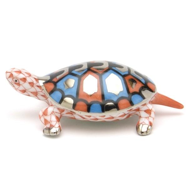 ヘレンド（HEREND） 亀(長さ:6.4cm) タートル(15508/VH-PT)赤色の鱗