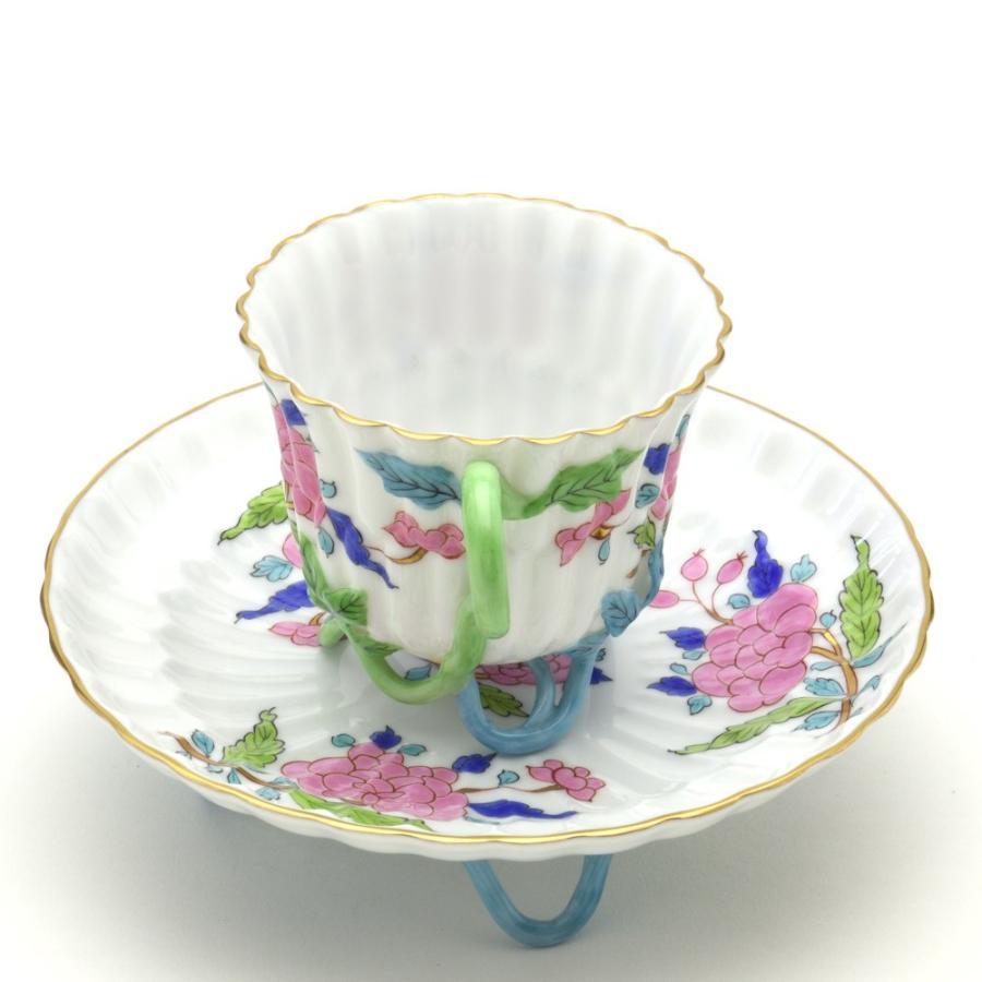 ヘレンド コーヒーカップ ローズシノワ マスターペインターの