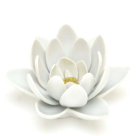 ヘレンド(Herend) 大鬼蓮(高さ:6cm) ヴィクトリアレジア(09134/A-OR)白磁金彩 ハンドメイド 置物 飾り物 オブジェ 送料無料 ギフト包装無料 ハンガリー製 新品_2