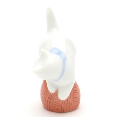 ヘレンド 玉乗りネコ 置物 フィギュリン 磁器製 キャット