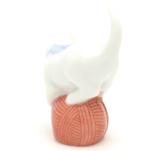 ヘレンド（HEREND） 玉乗りネコ 置物 フィギュリン 磁器製 キャット