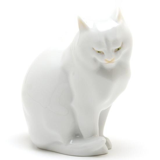 ヘレンド（HEREND） ねこ(高さ:11.5cm) 座っている猫(05383/C 