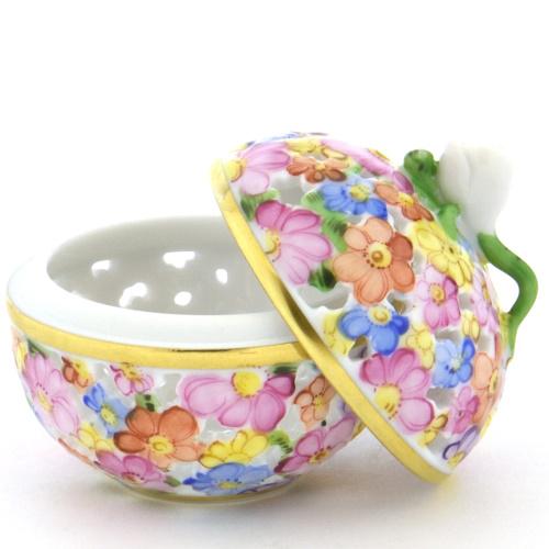 ヘレンド（HEREND） ボンボン入れ(高さ:6cm)蕾飾り ヘレンドファンシー