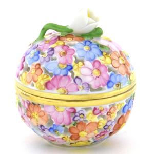 ヘレンド（HEREND） ボンボン入れ(高さ:6cm)蕾飾り ヘレンドファンシー