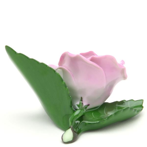 ヘレンド（HEREND） カード立て(高さ:4.5cm) 葉の上の薔薇(08983/C-P
