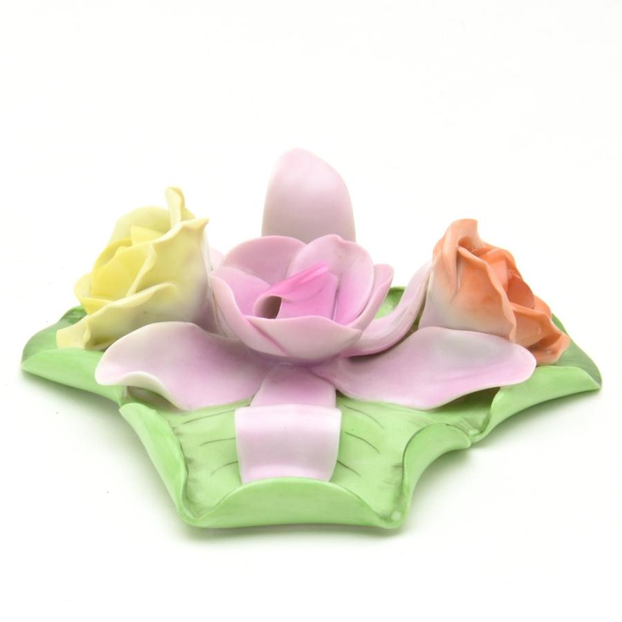 ヘレンド オーナメント 陶器製葉と実の置物 インテリア・フィギュリン