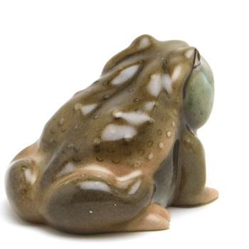 【HEREND】 カエルの置物 陶器製 ヘレンド(Herend) カエル 置物 蛙(C-15167)【現物写真】手描き 磁器製