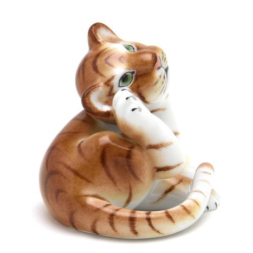 ヘレンド・フィギュリン 虎トラ ヘレンド フィギュリン タイガー 磁器 飾り物 手描き 虎 置物