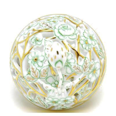 【美品・箱付き】ヘレンド／苺摘み 透かし彫り ボンボン入れ 小物入れ ヘレンド 小物入れ □ ボンボニエール ストロベリー