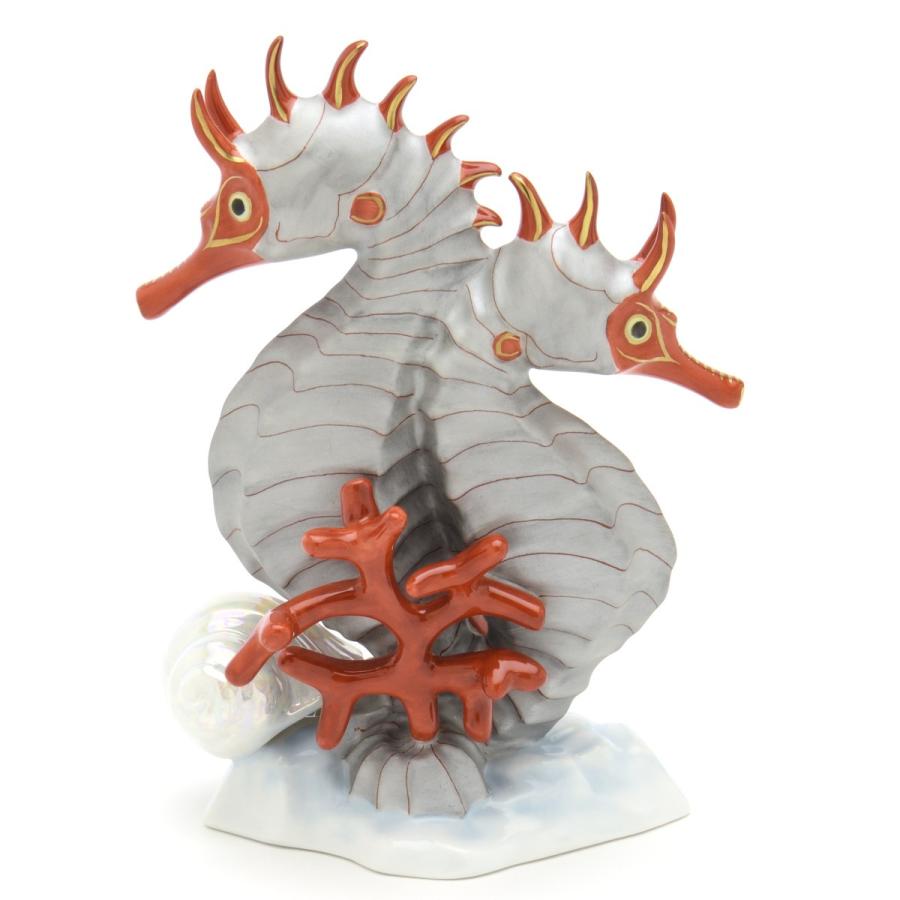 ヘレンド　置物　タツノオトシゴ ヘレンド 置物 タツノオトシゴ 飾り物 フィギュリン 竜の落とし子(ペア