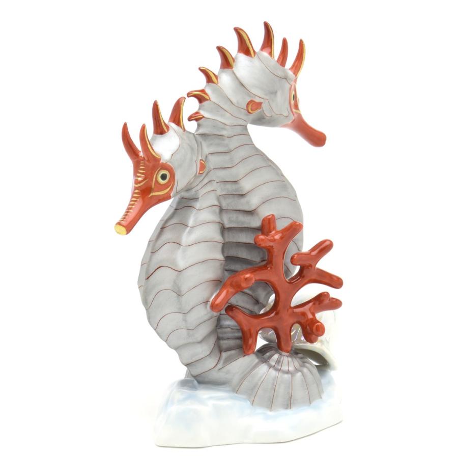 ヘレンド 置物 タツノオトシゴ 飾り物 フィギュリン 竜の落とし子(ペア