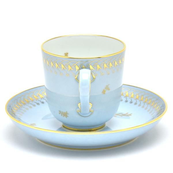 セーブル コーヒーカップ カラーブル 24K金彩(No.65) アガサブルー