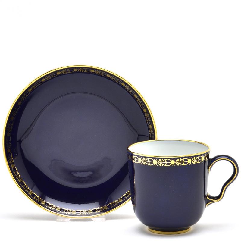 セーブル コーヒーカップ カラーブル 24K金彩(No.72) ファット セーブル コーヒーカップ カラーブル 24K金彩(No.72) ファット