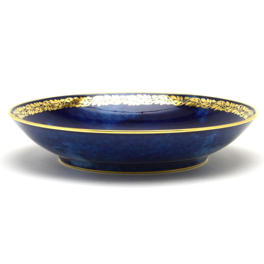 セーブル 深皿 クープ クラウデットブルー 24K金彩装飾(No.844