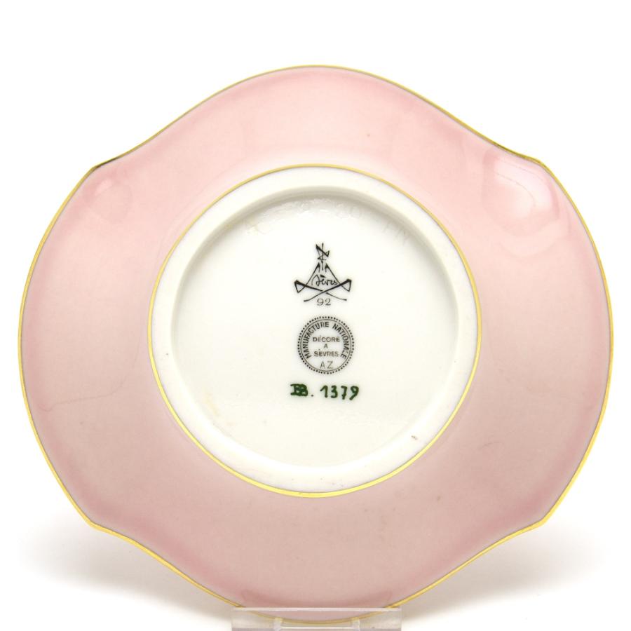 【希少】セーブル(Sevres) 楕円形トレイ(直径:18cm) ダニエル(20) ピンク(BB1379) 新硬質磁器製【フランス国立セーブル製陶所から直接買い付け】送料無料 新品の画像