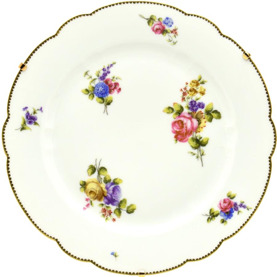 セーブル 絵皿 十八世紀の花文様 デュプレシス 工房の古いコレクション 