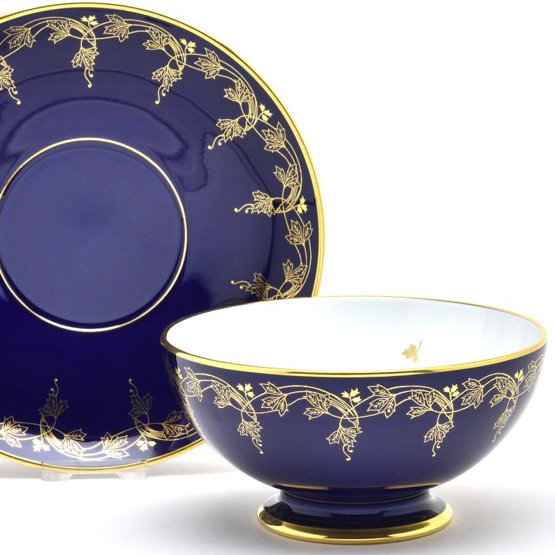 セーブル(Sevres) ミルク碗皿(450cc) エミスフェリキ セーブルブルー
