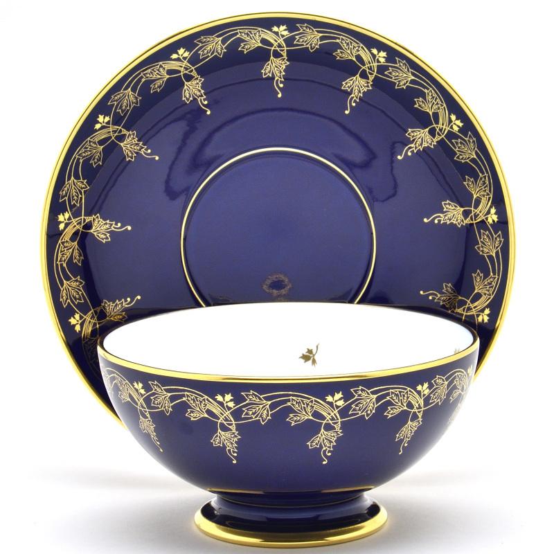 セーブル(Sevres) ミルク碗皿(450cc) エミスフェリキ セーブルブルー