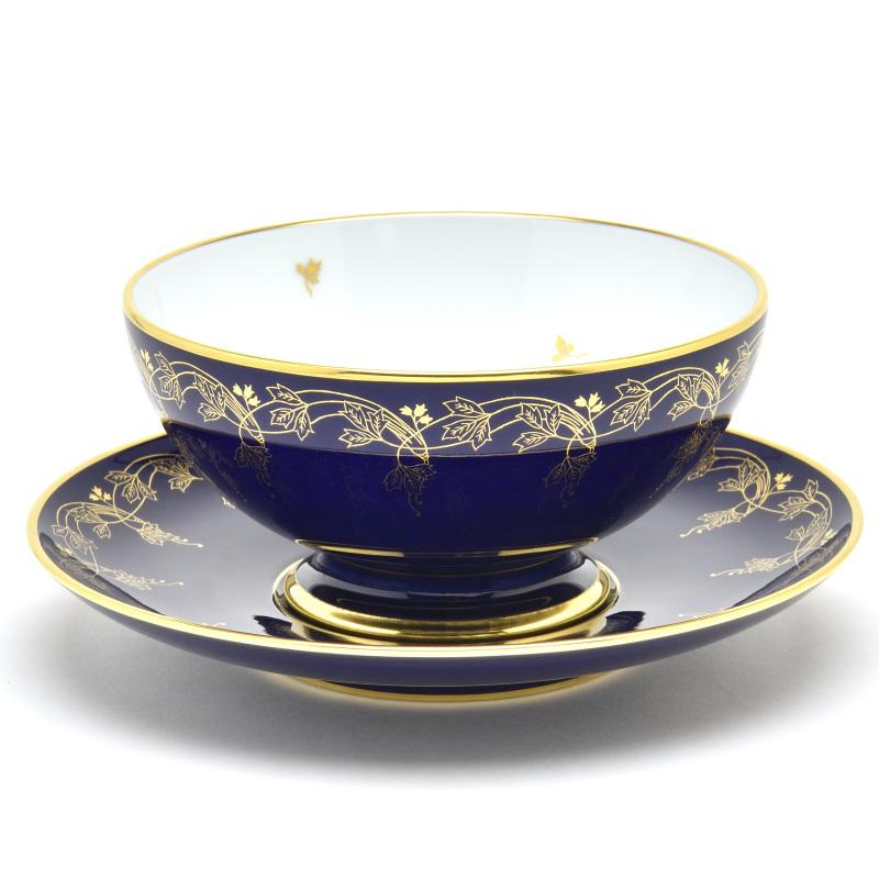 セーブル(Sevres) ミルク碗皿(450cc) エミスフェリキ セーブルブルー