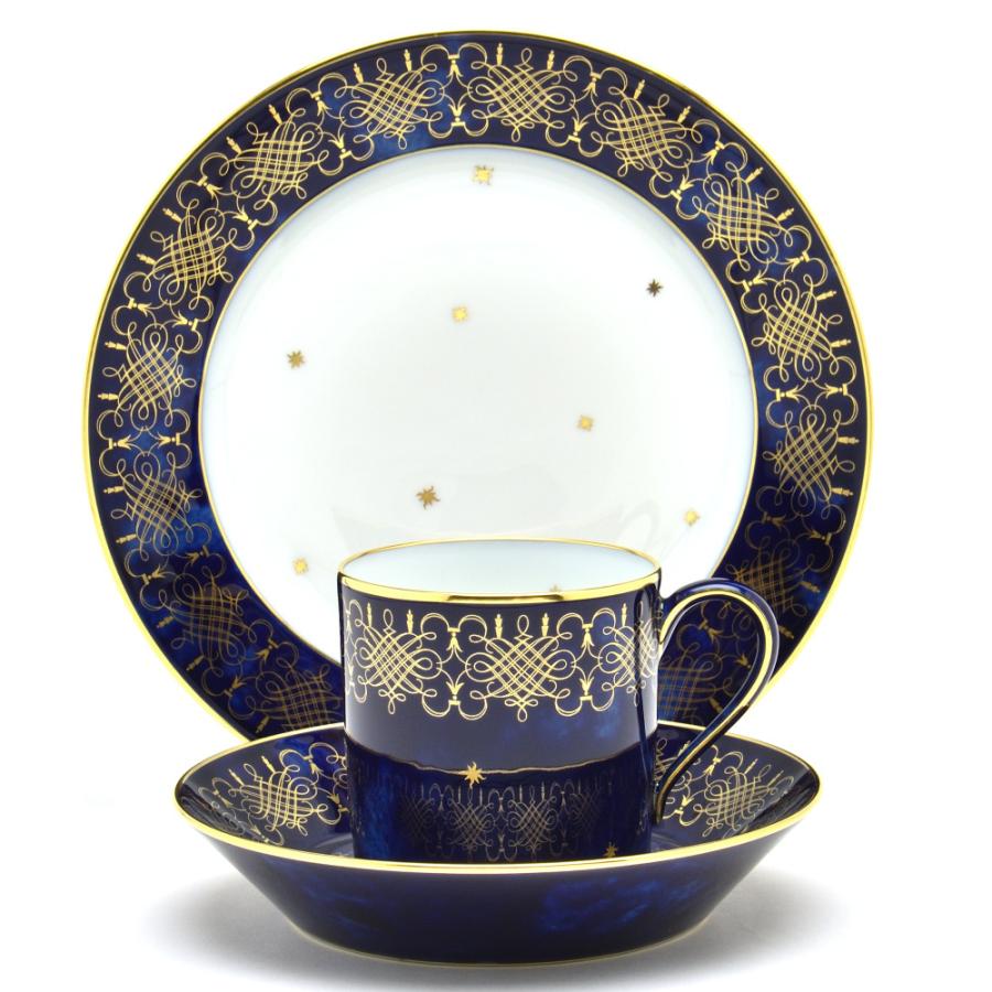 セーブル コーヒーカップ+デザート皿(3pc) リトロン クラウデッド