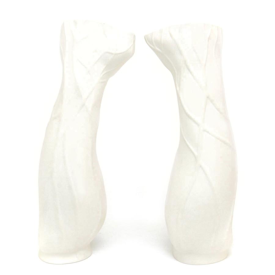 軟質 フランス 白磁 花瓶 セーブル 白磁 花瓶(ペアset