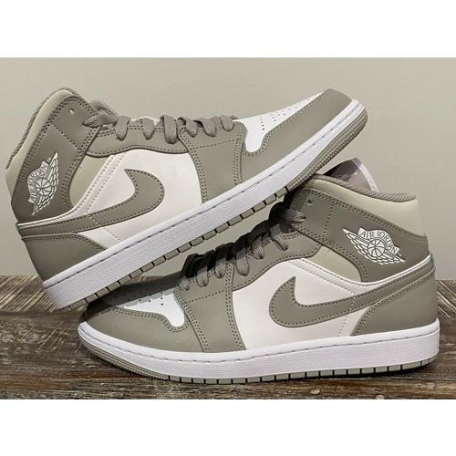 26.5cm 554724-082 AIR JORDAN 1 MID Linen College Grey Light Bone White エアジョーダン ミッド リネン カレッジ グレー ライト ボーン ホワイト｜heretic｜02