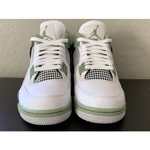 24cm AQ9129-103 WMNS AIR JORDAN 4 RETRO Oil Green Seafoam ウィメンズ エア ジョーダン レトロ オイル グリーン シーフォーム｜heretic｜02