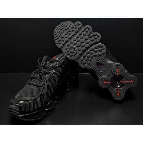 27.5cm AR3566-002 WMNS NIKE SHOX TL Black and Max Orange